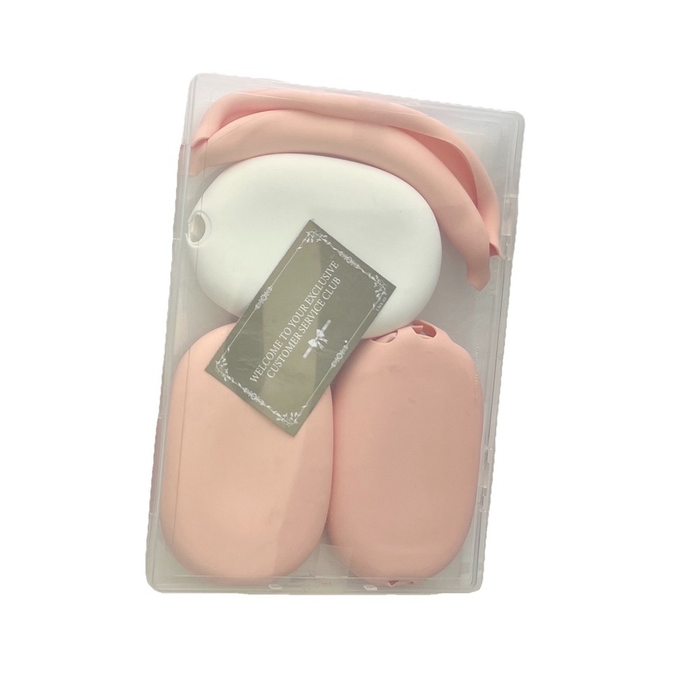 Silicone Case for Airpods Max Headphones Pink White Audio Accessory Electronics - Picture 4 of 5